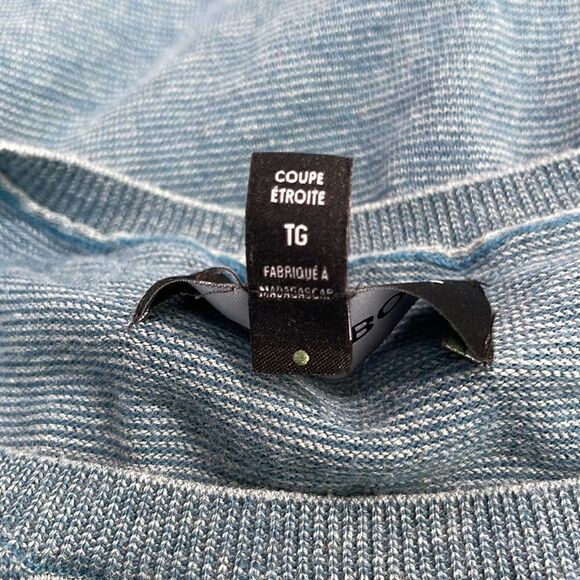 𝅺BONOBOS Slim Lightweight Feeder Stripe Crewneck Pullover Sweater Sz XL - Picture 13 of 15